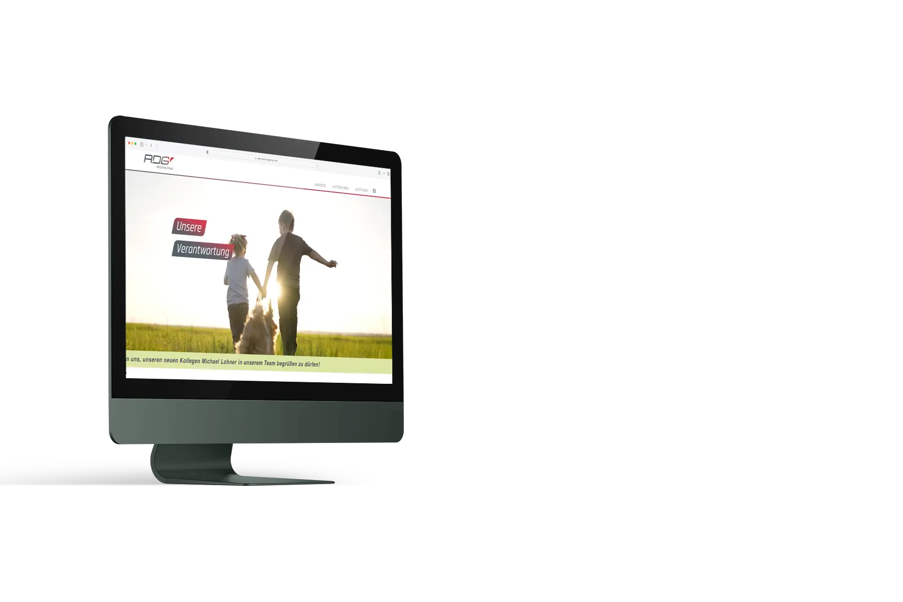 RDG Website Desktop Ansicht